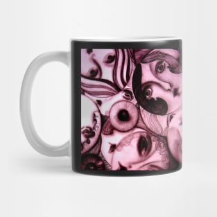 lilac art deco dolly faces models fashion Mug